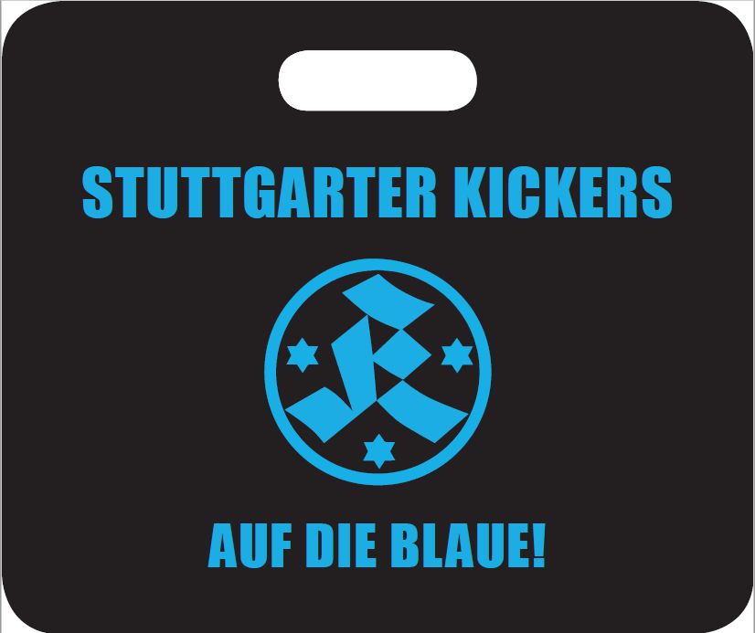 Sitzkissen "Auf die Blaue!"