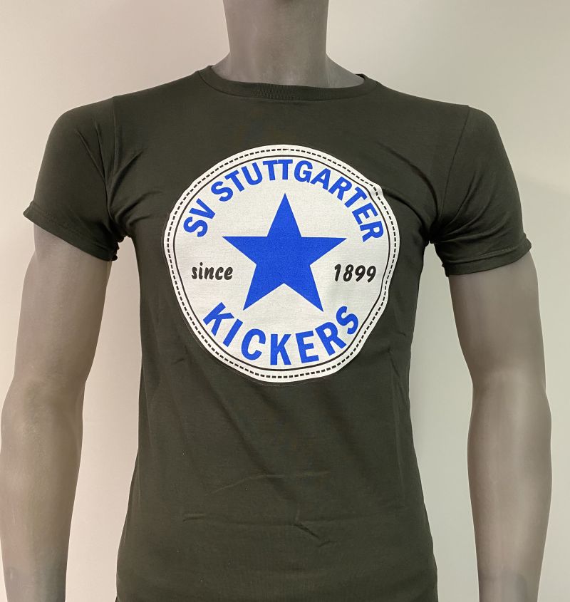 T-Shirt runder Aufdruck "Star" grau 