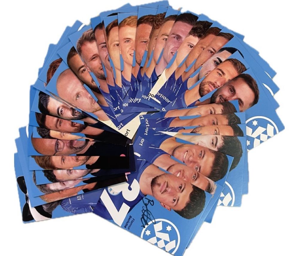 Autogrammkarten-Set mit Unterschriften Saison 2023/2024